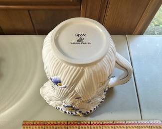 R71 - $20. Spode "Imperial Garden" Pitcher. Measures 8" tall. 