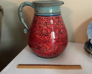 R34 - $10. Large Decorative Pitcher. 