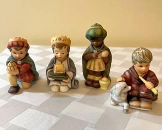 A55 - $120. Vintage 1999& 2000 Goebel Mini Nativity Set. 12 Pieces. About 3" tall