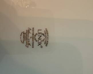 R81 - $15. Lenox "Winter Greetings" Platter. Measures 13" x 10". 