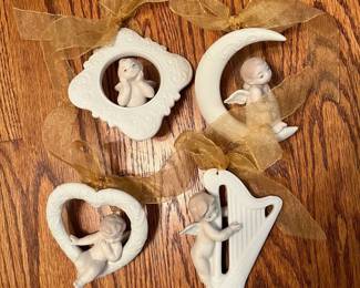 A35 - $70. Lladro Christmas Ornaments Set of 4. 4.5" tall