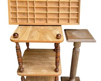 Typeset Tray, Plant Stand And Three Tier Stand
