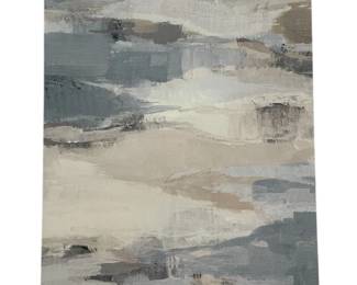 Abstract Canvas Print w Blues, Grays, More Colors 43 x 28 