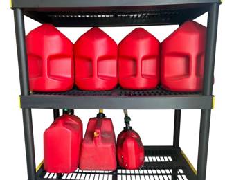 Seven Gasoline Containers 