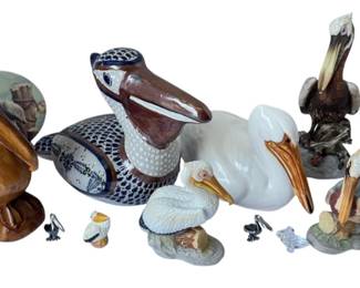 Pelican Figurines More Including Swarovski 