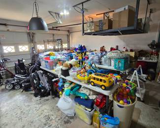 Lots of kids clothes! Car seats and toys, too!