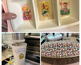 Vintage Baby Food Warmer, Bread Warmer AND super cool Dairy Bar, all works!