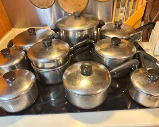 Revere Ware pots and pans