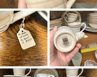 Vintage Gourmet Expressions Stoneware dinnerware set, marble swirl
