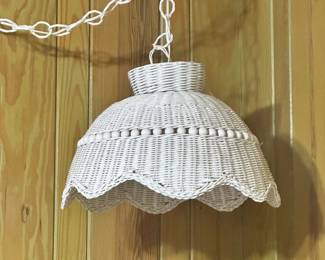 wicker hanging lamp