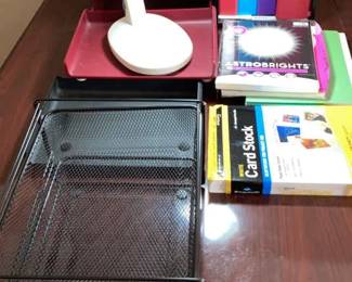 Office Organization Bins, Cardstock , Task Light