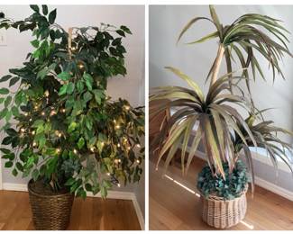 Faux Trees 2 One With Lights 4.5 Tall 1 Palm