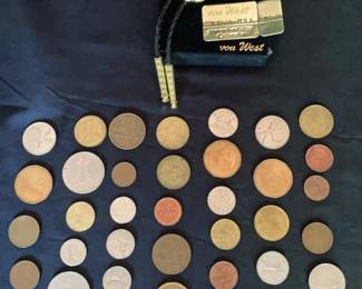 Foreign Coins Coin Bolo Tie