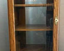 Glass Front Display Cabinet And Throw