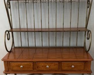 Country French Bakers Wine Rack