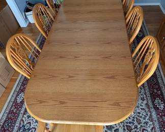 Oak Dining table With 8 Chairs