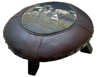 Vintage Leather Foot Stool