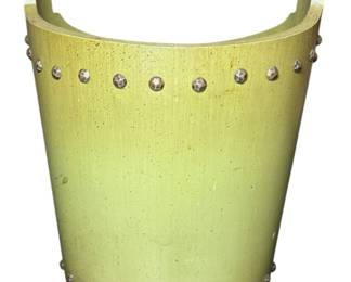Avocado Green Wooden Bucket