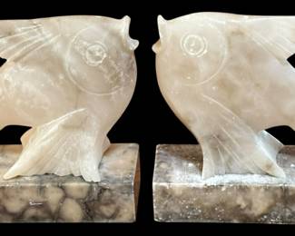 Carved Fish Bookends