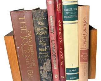Vintage Books and Mid Century Bookends