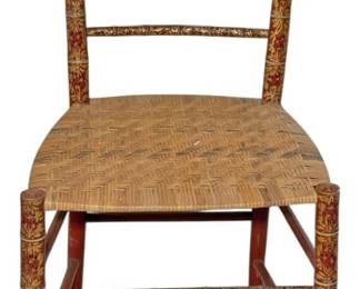 Handpainted Asian Style Wood Chair