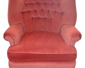 Persimmon Colored Upholstered Chair