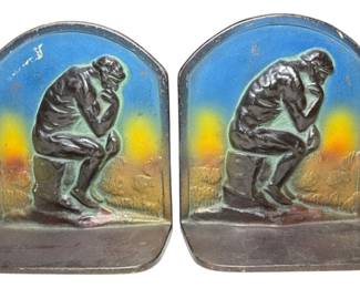 Vintage Iron The Thinker Bookends