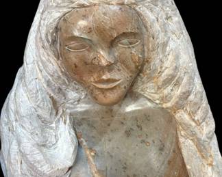 SIGNED Hand Carved Bust