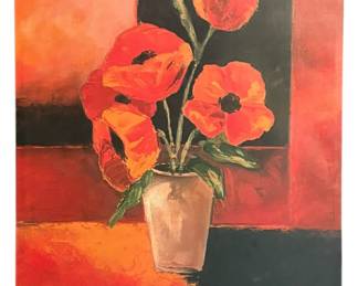 Floral Poppy Print Wall Art