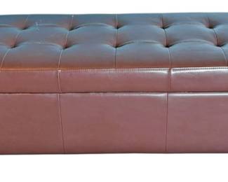 Brown Vinyl Storage Bench