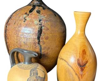 Hand Crafted Vases and SIGNED Ewer