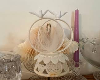 Vintage wedding cake topper & decor