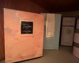 Lancome 'Tresor', Este Lauder 'Youth-Dew' & 'White Linen', Avon 'Sweet Honesty' All new in package