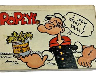 Popeye Vintage Cardboard Pencil Box