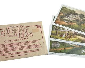 Set of Currier Ives Lithographs