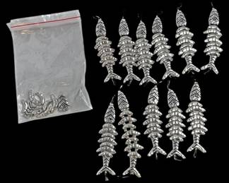 SilverTone Fish Fossil Bead Accesories