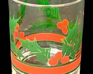 Vintage Libbey Holly Berries Glass