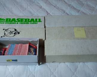 Collection Of Baseball Cards and 1 small Louisville Slugger bat and 1 Pro Louisville Slugger