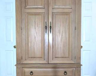 Hooker Furniture Pickled Oak Wardrobe 