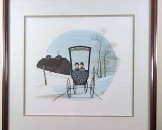  Country Girl Amish Folk Art Print By P Buckley Moss