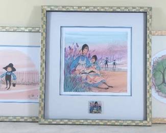 P. Buckley Moss Amish Tryptic Framed Prints