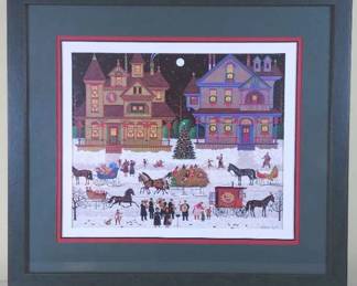 Charles Wysocki Victorian Christmas Framed Print 