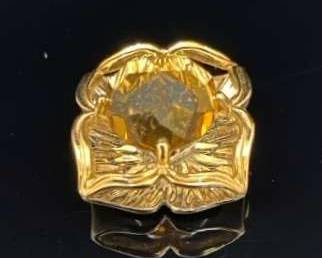 Galatea Citrine Rose Cut Pendant