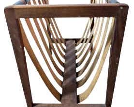 Danish Modern Teak And Leather Magazine Holder