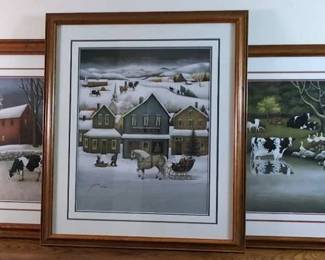 Cows Three Prints By Lowell Herrero