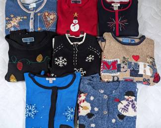 Christmas Winter Sweaters With Sequins, Embroidery And Embellishments
