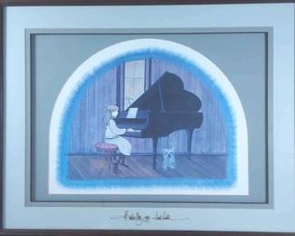 P. Buckley Moss First Recital Offset Lithograph 