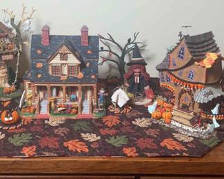 Halloween Village Feauturing Handmade Additions