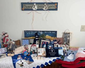 Blue Theme Christmas Home Decor