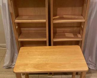 Two Folding Shelves Plus Small Table